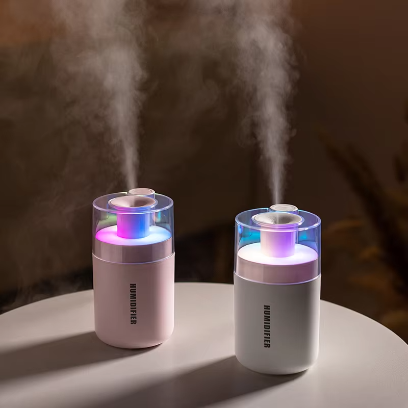 Portable Air Humidifier, 2 Mist Modes, 7 Color Light, 180ml, for Home Office Car Cool Mist USB Humidifier