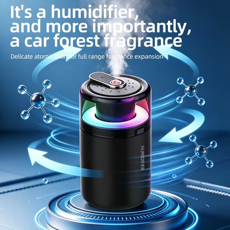 Portable 2 in 1 Car Humidifier Aroma Diffuser Color RGB LED Light Silent USB Mini Mist Sprayer Air Freshener Deodorizer For Auto