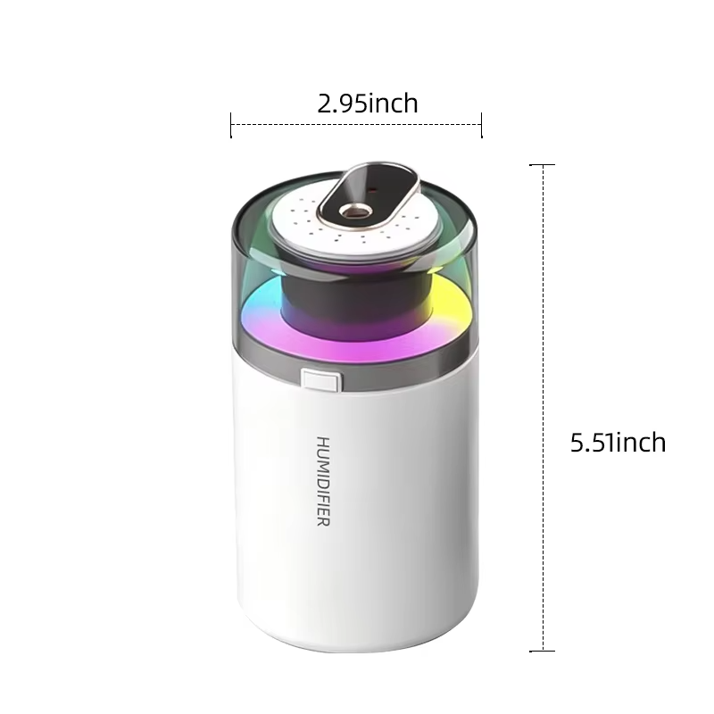 Portable 2 in 1 Car Humidifier Aroma Diffuser Color RGB LED Light Silent USB Mini Mist Sprayer Air Freshener Deodorizer For Auto