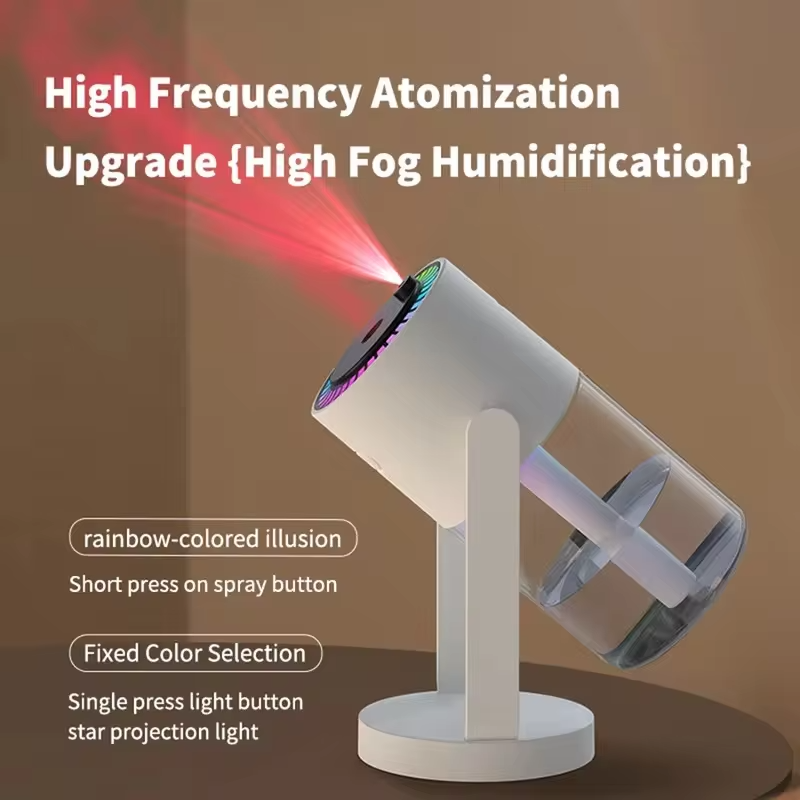 Desktop Air Car Humidifier Projection Starry Sky Top Shaking Head Humidifier Creative Hydration USB Spray Shaking Head Machine