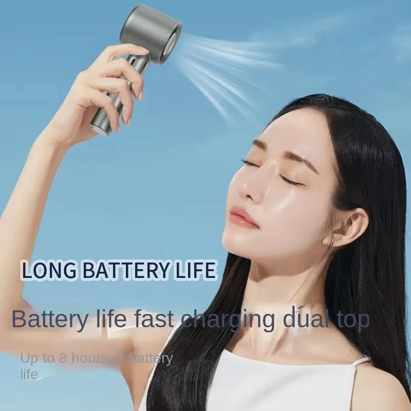 5000mah Handheld Mini Fan Electric Hand Fans Ice Compress High-Speed Cooling USB Rechargeable Portable LED Display Fan 2026 New