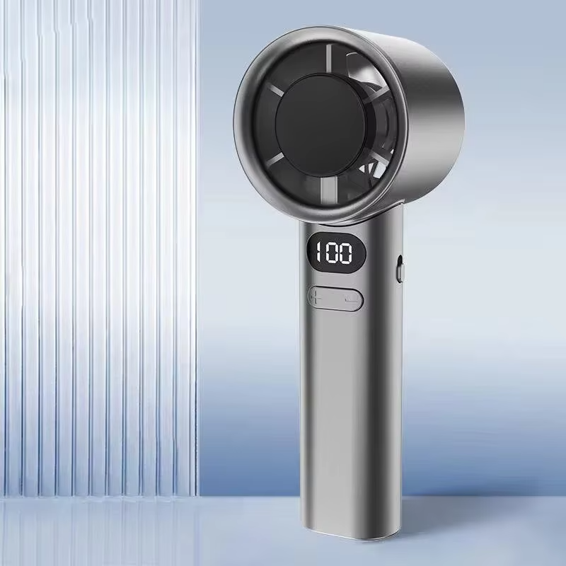 5000mah Handheld Mini Fan Electric Hand Fans Ice Compress High-Speed Cooling USB Rechargeable Portable LED Display Fan 2026 New