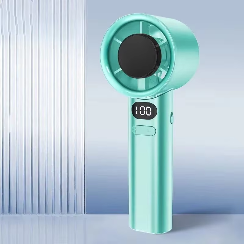 5000mah Handheld Mini Fan Electric Hand Fans Ice Compress High-Speed Cooling USB Rechargeable Portable LED Display Fan 2026 New