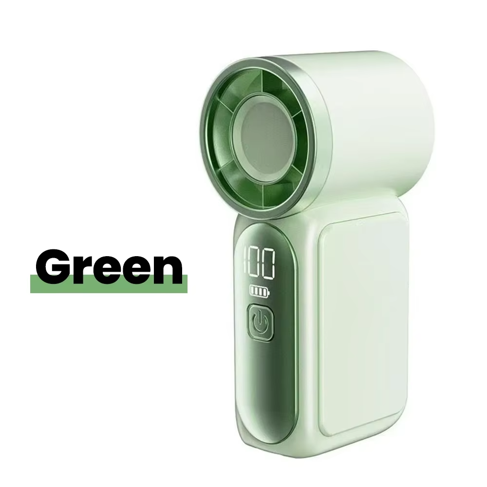 Portable Handheld Mini Fan 5 Speed Adjust Type C Rechargeable Fan Digital Display Desktop Fan Outdoor