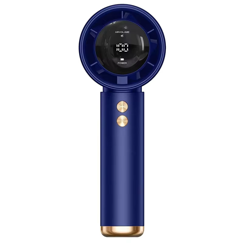 Lenovo Mini Portable Handheld Turbo Fan USB Rechargeable Air Cooler with LED Display, High-Speed Quiet Cooling for Outdoor Use