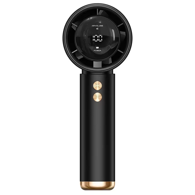 Lenovo Mini Portable Handheld Turbo Fan USB Rechargeable Air Cooler with LED Display, High-Speed Quiet Cooling for Outdoor Use